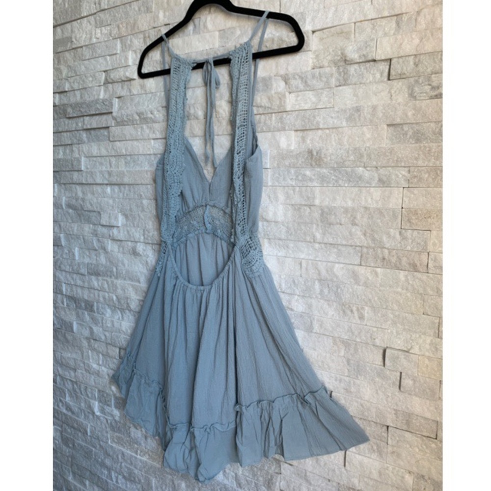 Dusty Blue Mini Dress - Picture 6 of 8